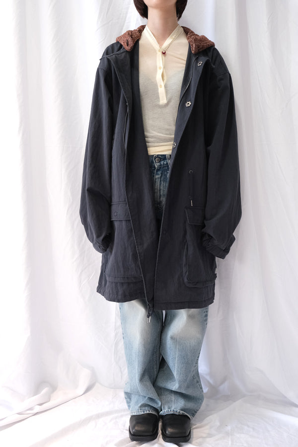 WASHED MILITARY JACKET / NAVY