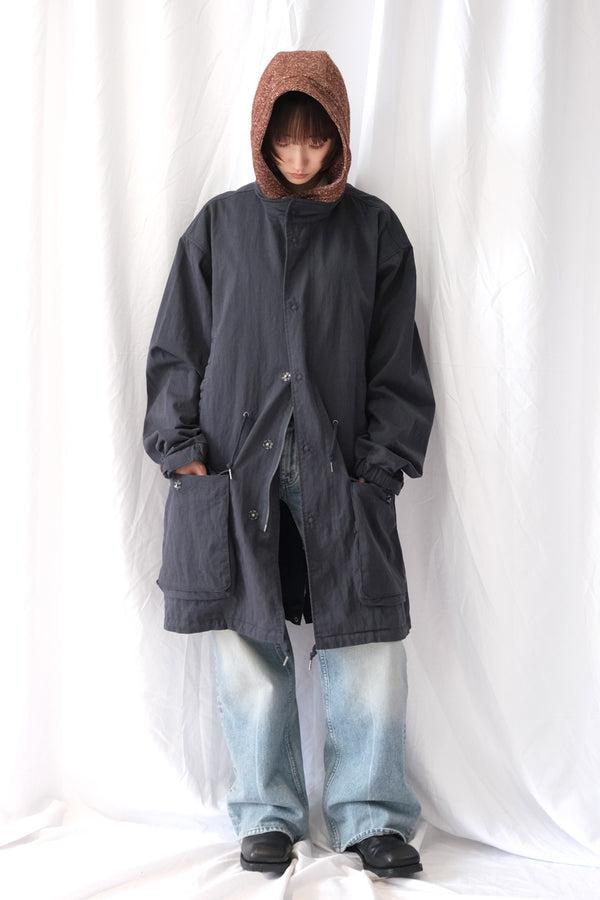 WASHED MILITARY JACKET / NAVY