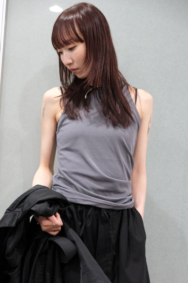 HIGH TWIST JERSEY DISTORTED TANK / GRAY