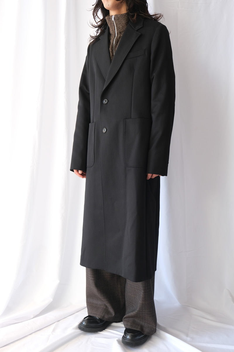 ROBE OVERCOAT / ONYX BLACK TECH SATEEN [20%OFF]