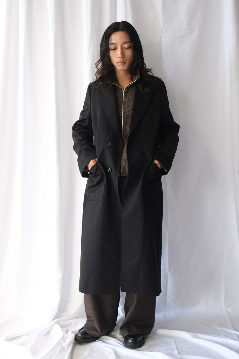 ROBE OVERCOAT / ONYX BLACK TECH SATEEN [20%OFF]