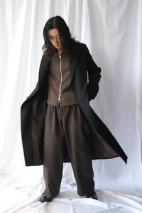 ROBE OVERCOAT / ONYX BLACK TECH SATEEN