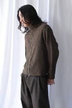 画像をギャラリービューアに読み込む, SHRUNKEN FULLZIP POLO / BROWN SPARSE BUCKLE WEAVE