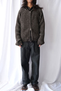 LEVEL HOOD / VANISE BROWN STRIPE ISELS WOOL