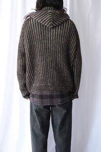 LEVEL HOOD / VANISE BROWN STRIPE ISELS WOOL