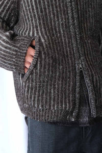 LEVEL HOOD / VANISE BROWN STRIPE ISELS WOOL