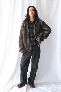 LEVEL HOOD / VANISE BROWN STRIPE ISELS WOOL
