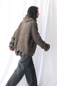 LEVEL HOOD / VANISE BROWN STRIPE ISELS WOOL