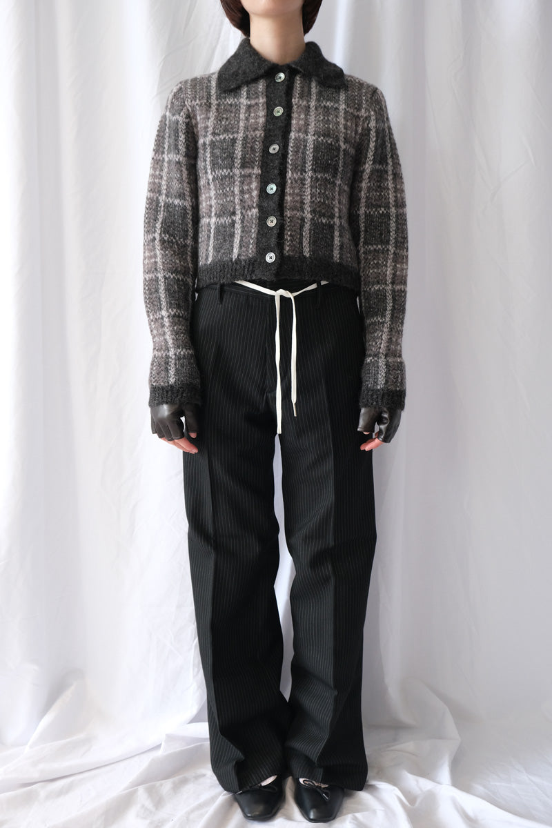 MAZZY POLO / GRAND CHECK FUZZY ALPACA