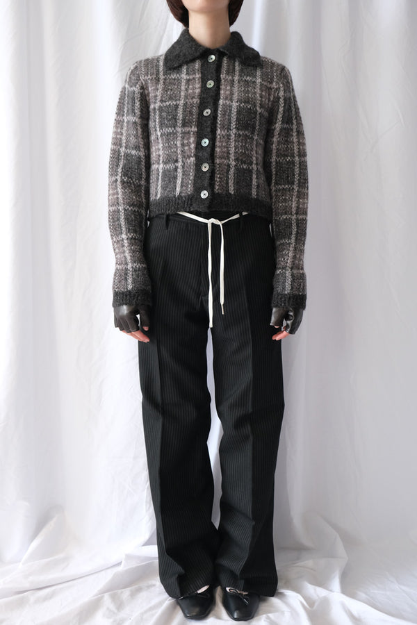 MAZZY POLO / GRAND CHECK FUZZY ALPACA