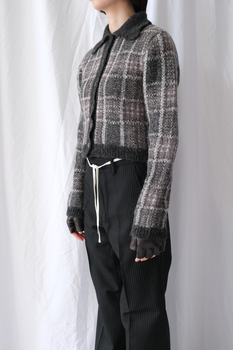 MAZZY POLO / GRAND CHECK FUZZY ALPACA