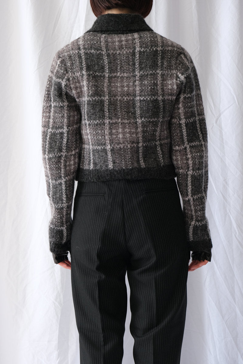 MAZZY POLO / GRAND CHECK FUZZY ALPACA