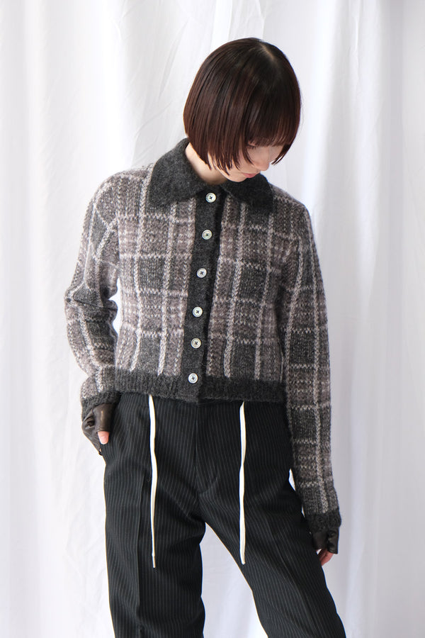 MAZZY POLO / GRAND CHECK FUZZY ALPACA