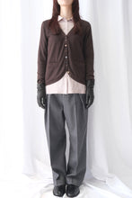 画像をギャラリービューアに読み込む, LAYERED SHIRT CARDIGAN / BROWN