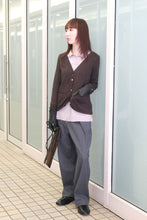 画像をギャラリービューアに読み込む, LAYERED SHIRT CARDIGAN / BROWN