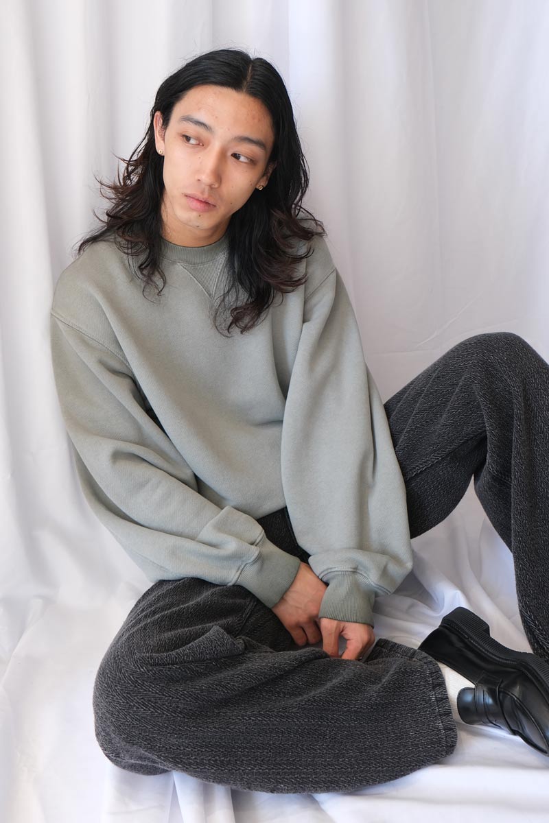 BUBBLE CREWNECK / GREEN FADE