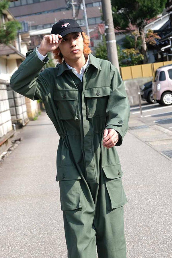 80'S US LAUNDRY JUMPSUIT / OLIVE