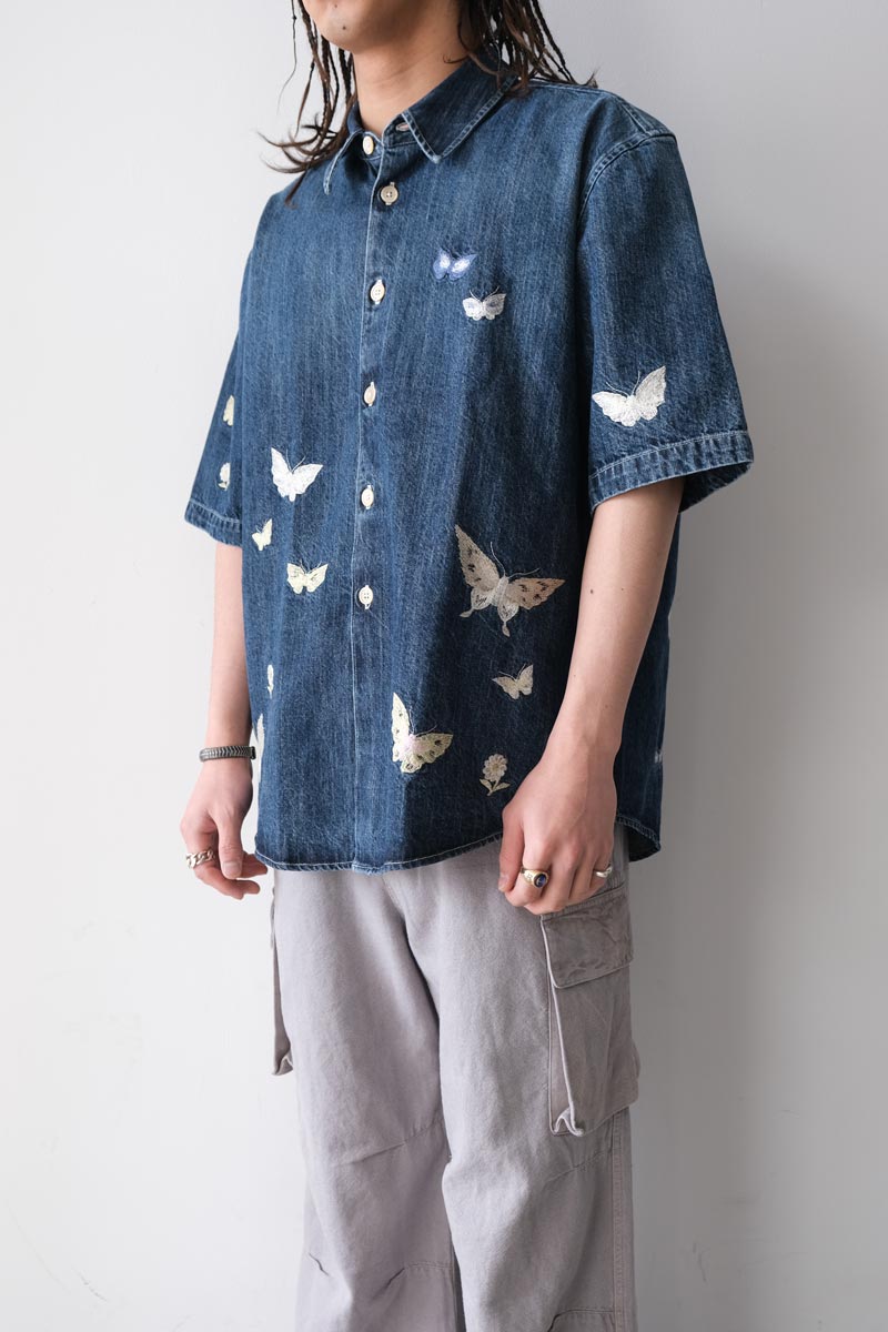 BEYOND SHIRT SHORTSLEEVE / WESTEM BLUE BUTTERFLY