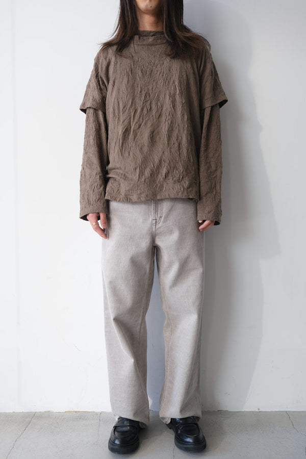 BLISS T-SHIRT / OLIVE CRINKELE JERSEY