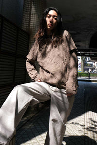 BLISS T-SHIRT / OLIVE CRINKELE JERSEY
