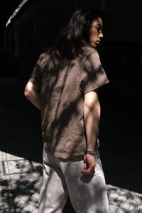 BLISS T-SHIRT / OLIVE CRINKELE JERSEY