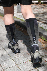 ROA | BONES LONG SOCKS / DARK GREY グラフィック ハイソックス
