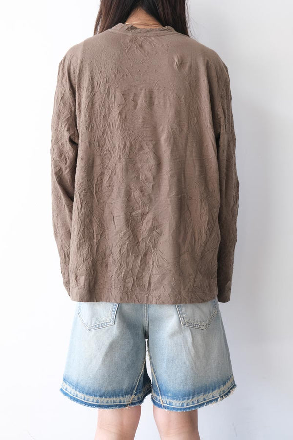 BIG LONGSLEEVE / OLIVE CRINKELE JERSEY