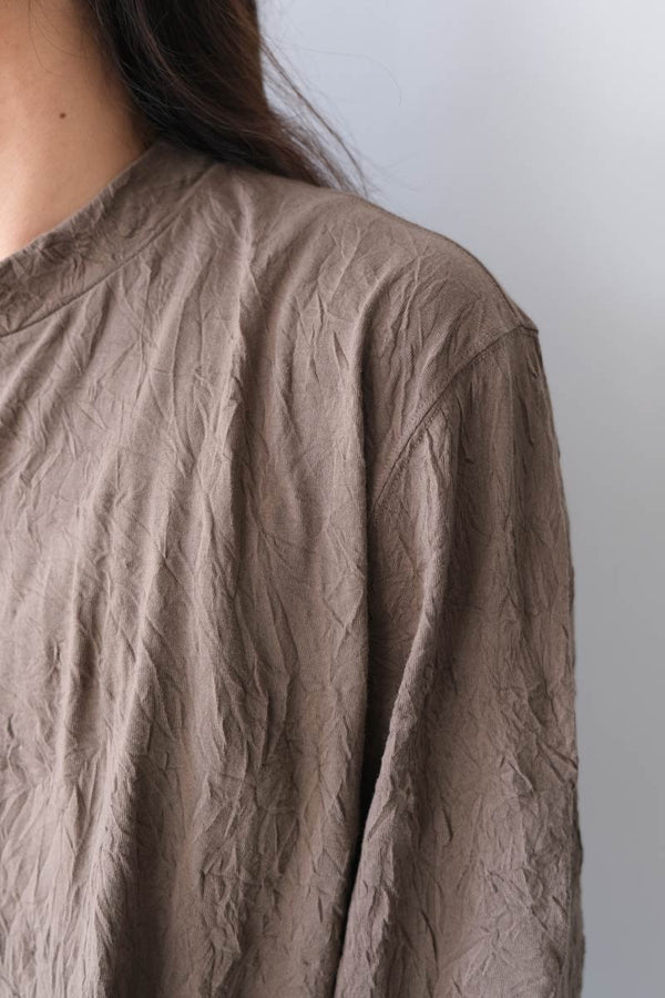 BIG LONGSLEEVE / OLIVE CRINKELE JERSEY