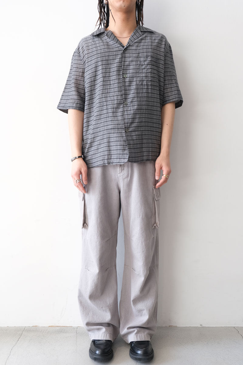 HEUSEN SHIRT SHORTSLEEVE / ICNIC CHECK COTTON SILK