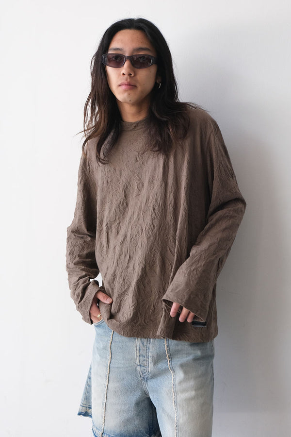 BIG LONGSLEEVE / OLIVE CRINKELE JERSEY