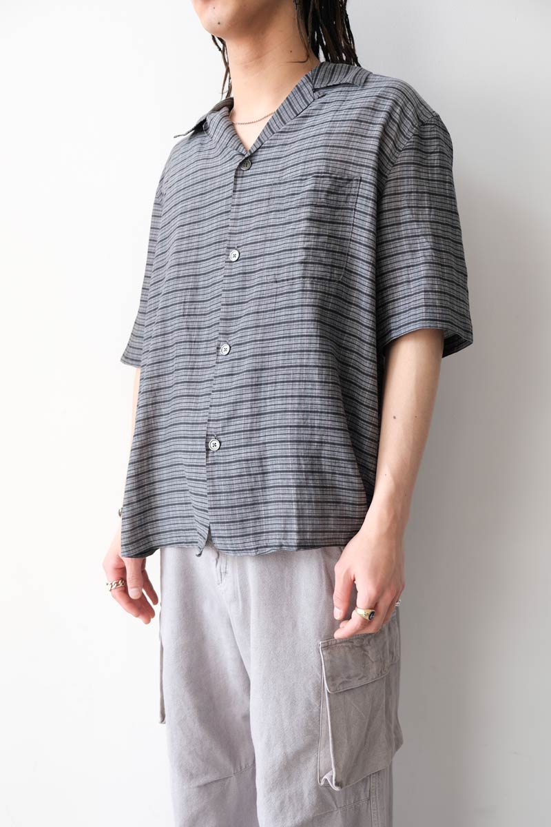 HEUSEN SHIRT SHORTSLEEVE / ICNIC CHECK COTTON SILK