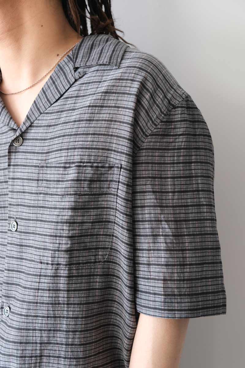 HEUSEN SHIRT SHORTSLEEVE / ICNIC CHECK COTTON SILK