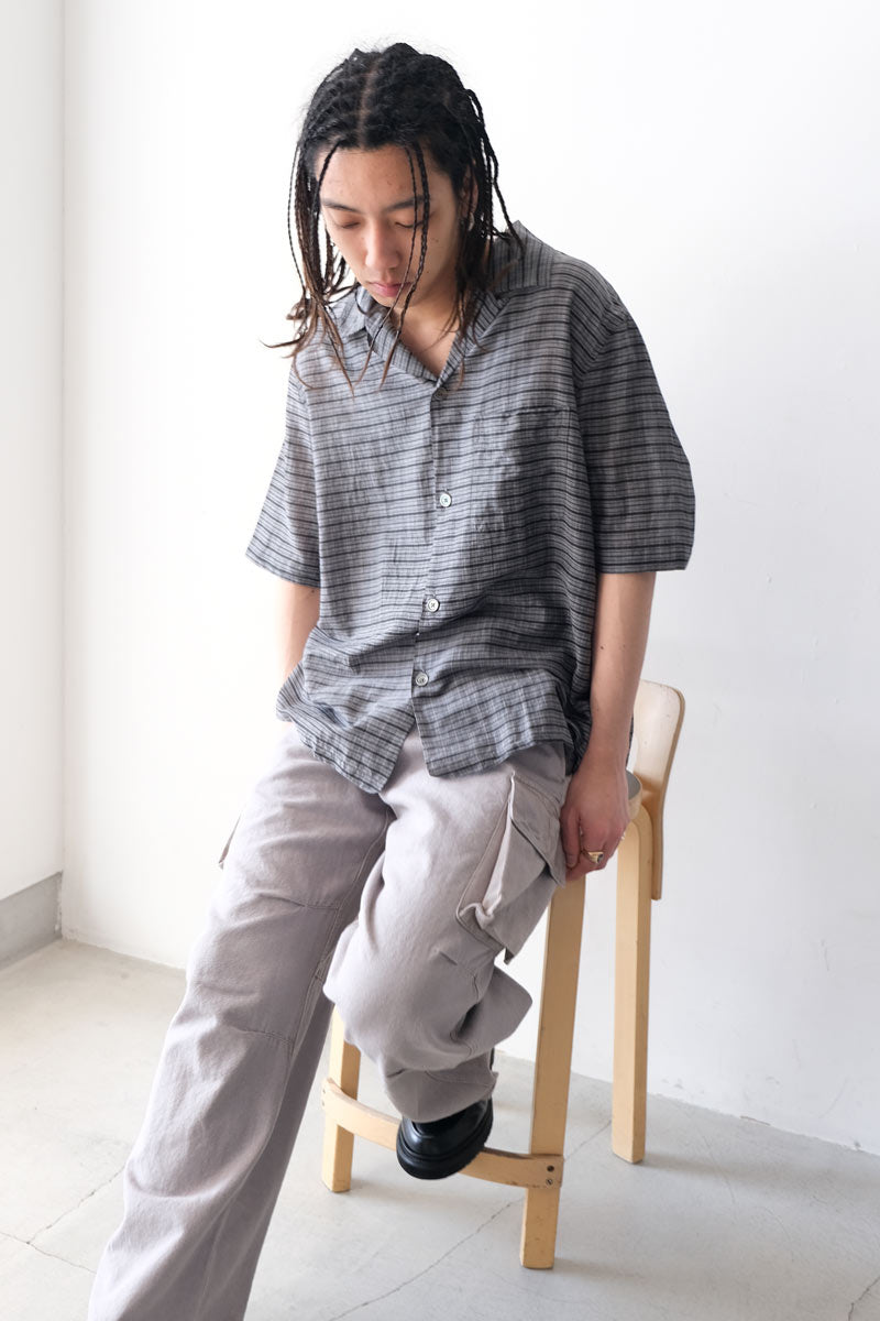 HEUSEN SHIRT SHORTSLEEVE / ICNIC CHECK COTTON SILK