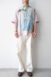 BEYOND SHIRT SHORTSLEEVE / MARINA VISTA PRINT COTTON SILK