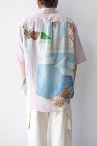 BEYOND SHIRT SHORTSLEEVE / MARINA VISTA PRINT COTTON SILK
