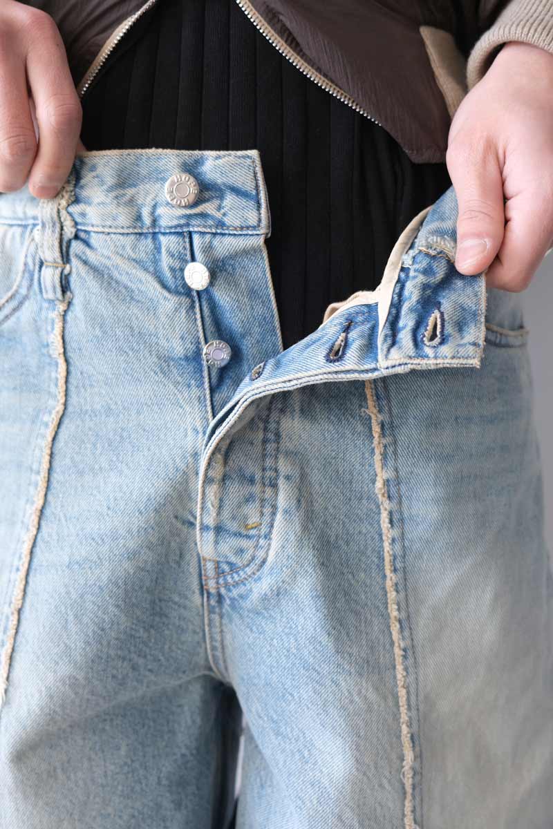 SKID SHORTS / LIGHT BLUE SANDY MIX [20%OFF]