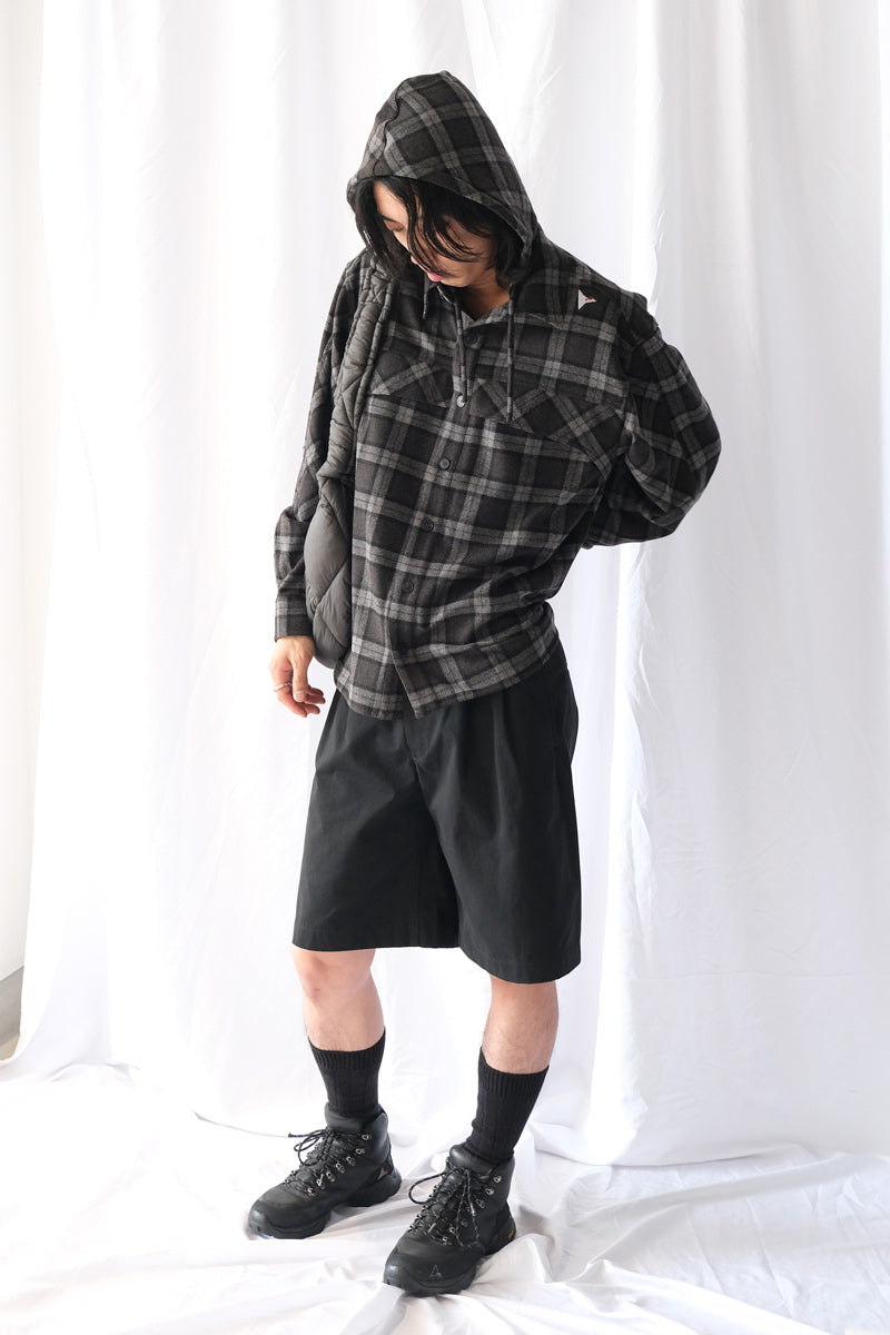 LOGGER WOOL CHECK LONG SLEEVE SHIRT  / ANTHRACITE