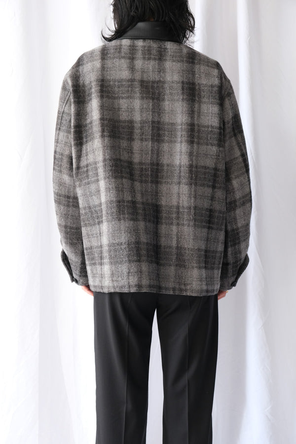NEEDLE PUNCH CHECK COVERALL / GREY