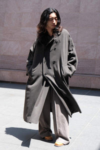 S17 NO.65 HEAVY WOOL OVERSIZED COAT / GREEN [金沢店]