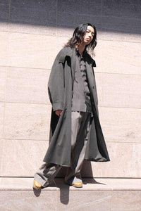 S17 NO.65 HEAVY WOOL OVERSIZED COAT / GREEN [金沢店]