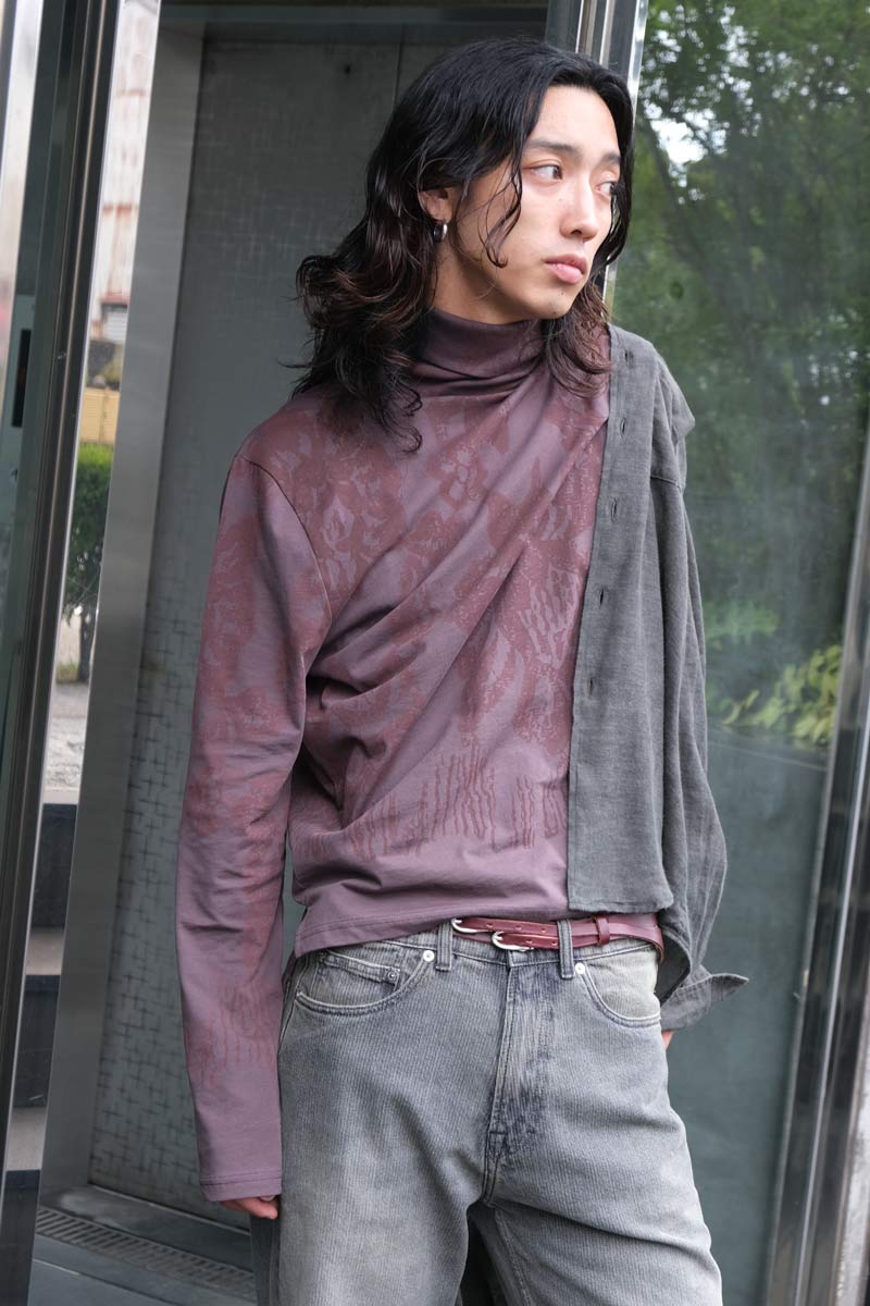 OUR LEGACY | TUTOR ROLLNECK / TASTY RAISIN LACE STENCIL レース