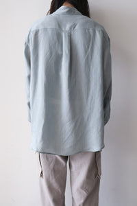 ROOM SHIRT / BLUE SILK STRIPE