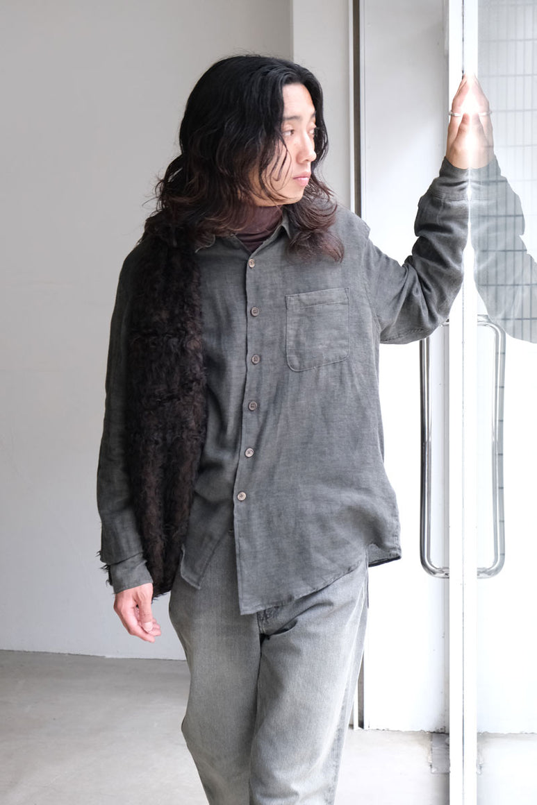 ABOVE SHIRT / DARK CLOUD SPARSE COTTON WOOL