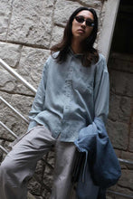 Load image into Gallery viewer, ROOM SHIRT / BLUE SILK STRIPE