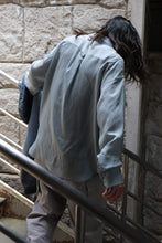 Load image into Gallery viewer, ROOM SHIRT / BLUE SILK STRIPE
