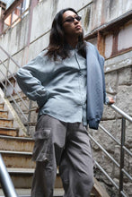 Load image into Gallery viewer, ROOM SHIRT / BLUE SILK STRIPE