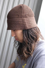 画像をギャラリービューアに読み込む, 和紙 KNIT BALLOON HAT / OLIVE BROWN