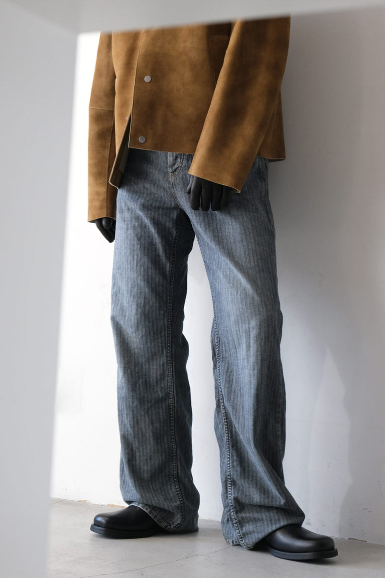 CRISS JEANS / MID BLUE HERRINGBONE