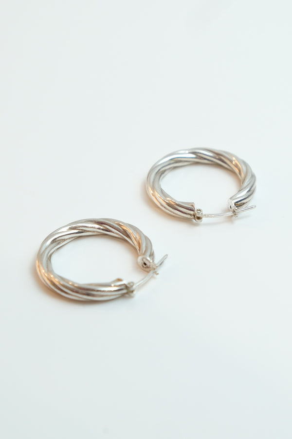 MADE IN ITALY 925 SILVER EARRINGS / SILVER