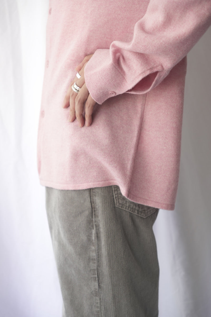 KNITTED SHIRT / DARK PINK